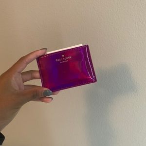 Metallic kate spade card holder